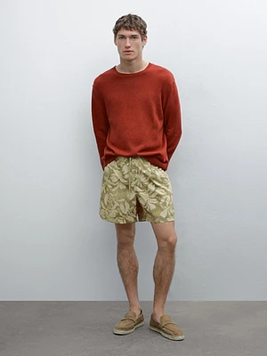 Regular fit printed swimming trunks