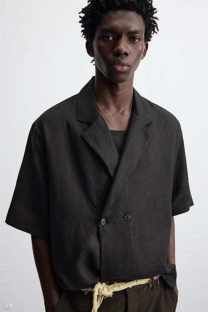 100% LINEN KIMONO SHIRT