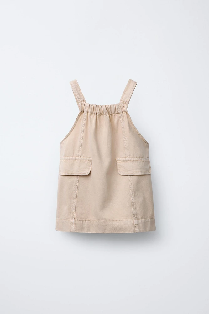 FLOWY PINAFORE DRESS