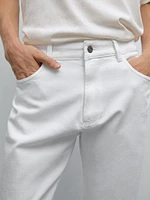 Slim fit denim trousers