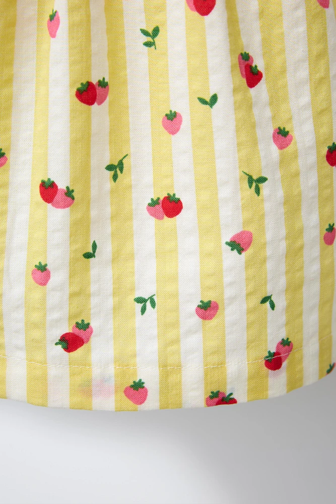 ROBE RAYURES FRAISES