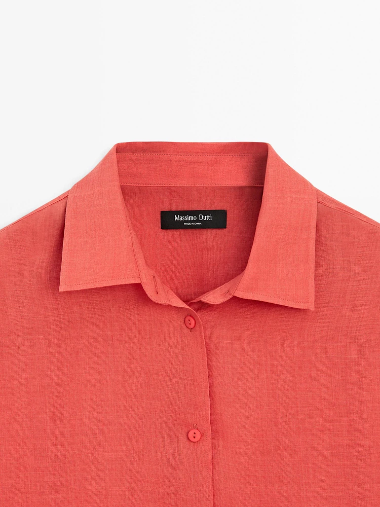 Flowing ramie blend shirt