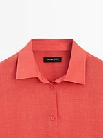 Flowing ramie blend shirt