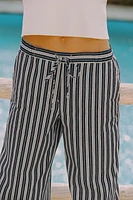 STRIPED WIDE LEG PANTS
