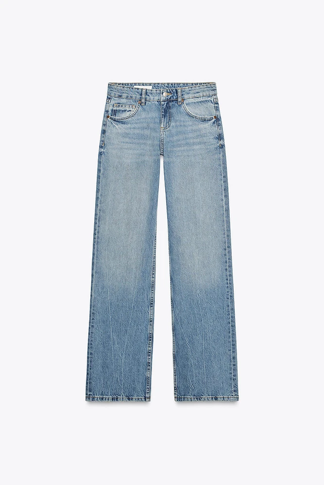 JEAN TRF WIDE LEG TAILLE BASSE