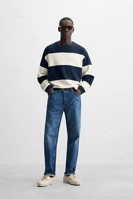 STRIPED TERRYCLOTH SWEATSHIRT