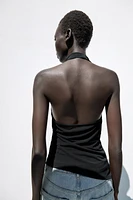DRAPED BUCKLE TOP