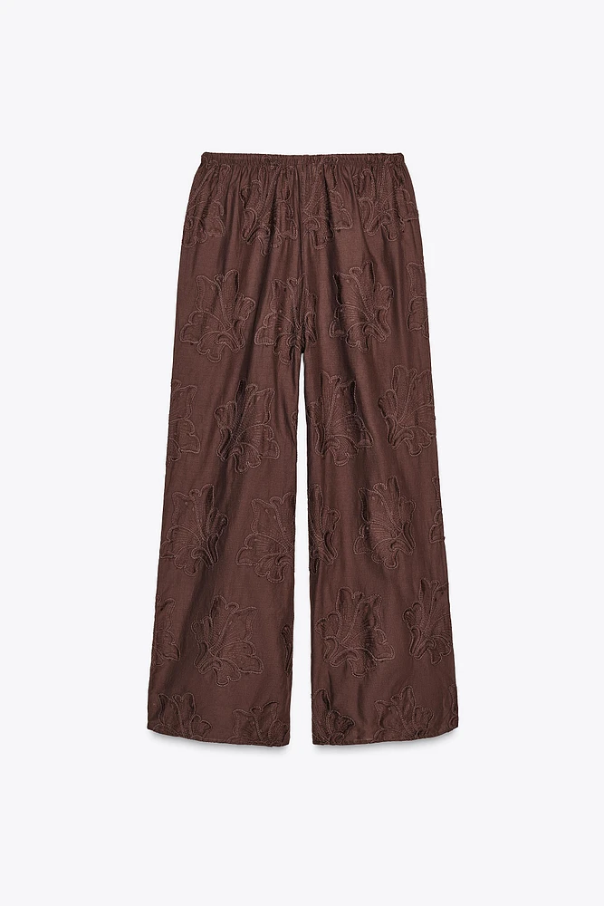 EMBROIDERED PAJAMA PANTS ZW COLLECTION