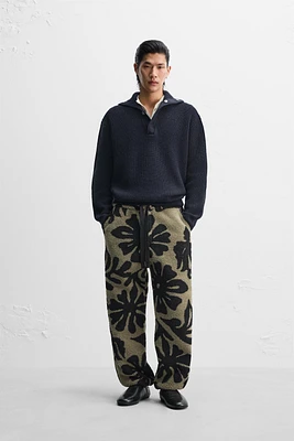 FLEECE JACQUARD PANTS X NANUSHKA