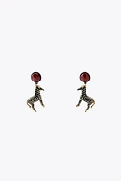 ZEBRA CIRCLE EARRINGS