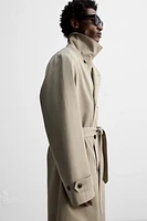 MANTECO WATER REPELLENT LONG TRENCH COAT