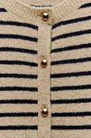 STRIPED KNIT CARDIGAN