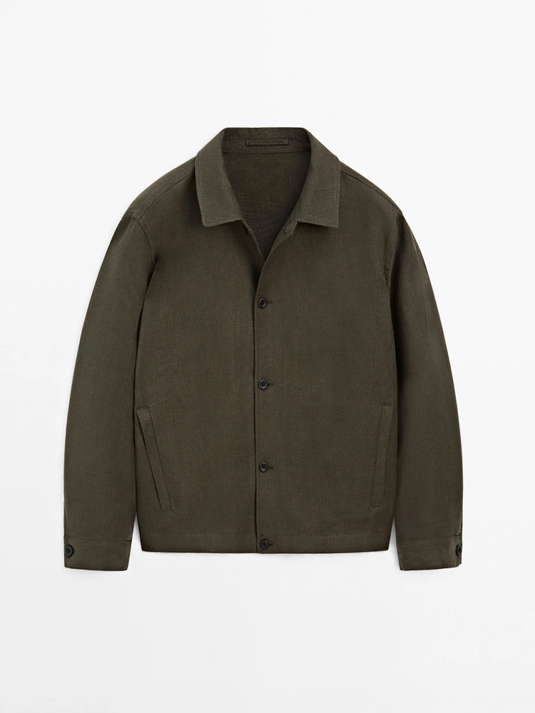 100% linen overshirt