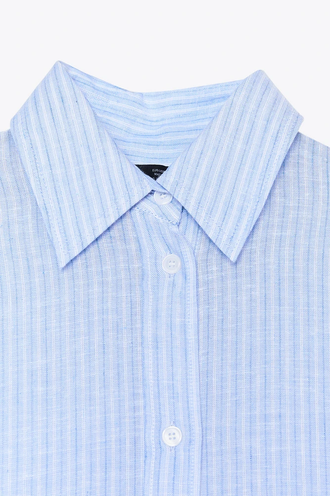 CHEMISE OVERSIZE RAYURES OUVERTURES NŒUDS DOS