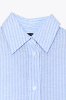CHEMISE OVERSIZE RAYURES OUVERTURES NŒUDS DOS