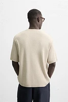 T-SHIRT EN MAILLE JACQUARD