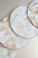 MOTHER-OF-PEARL COASTERS (PACK OF 4)