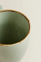 PORCELAIN MUG WITH ANTIQUE FINISH RIM