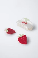 LOT DE PINCES ET CLIPS FRAISES