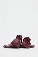 SANDALES LACETS CUIR