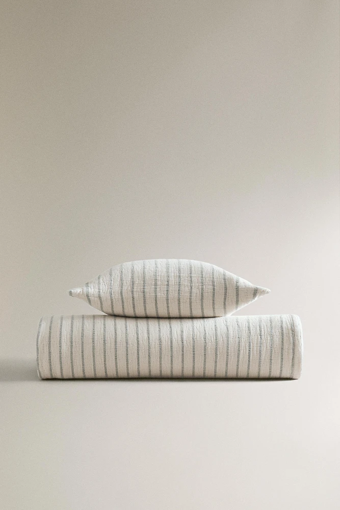 COUVRE-LIT ENFANT GAZE RAYURES