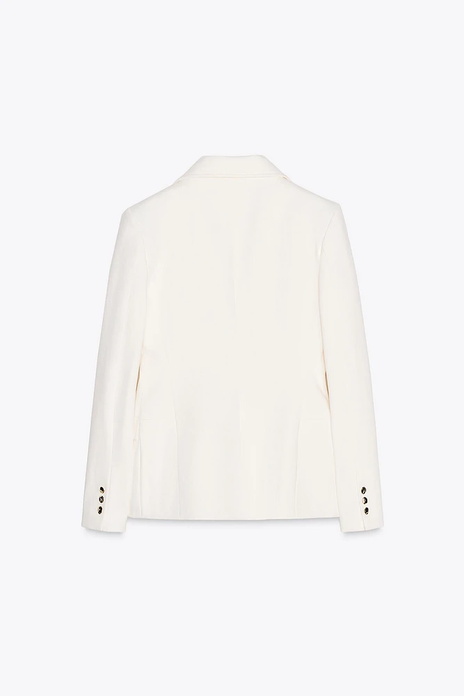ZW COLLECTION BUTTONED DENIM BLAZER