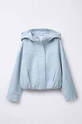 LINEN STUDDED JACKET