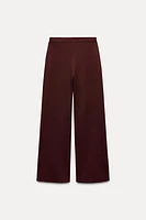 WIDE LEG RIBBED PANTS