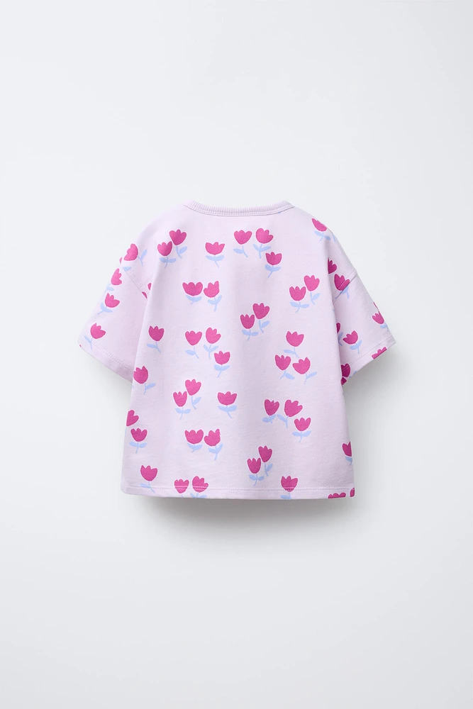 T-SHIRT IMPRIMÉ FLEURS