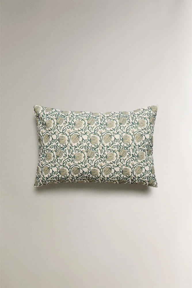 HOUSSE DE COUSSIN FLEURS