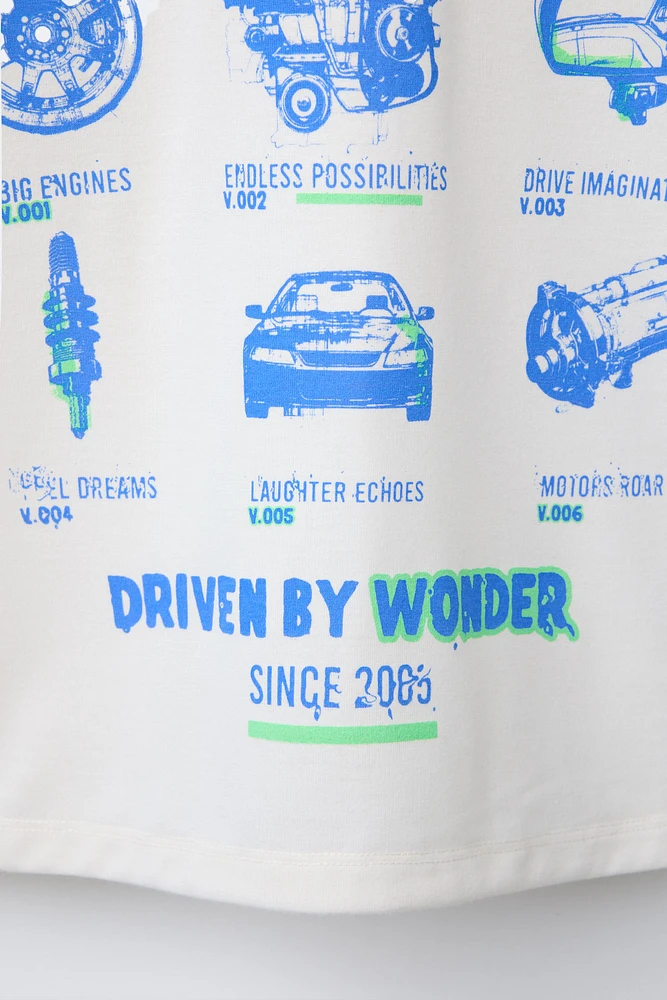 6-14 ANS/ PYJAMA T-SHIRT ET BERMUDA VOITURES