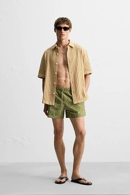 REGULAR ABSTRACT PRINT SWIMMING TRUNKS