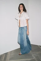 ZW COLLECTION LACE SATIN EFFECT TOP