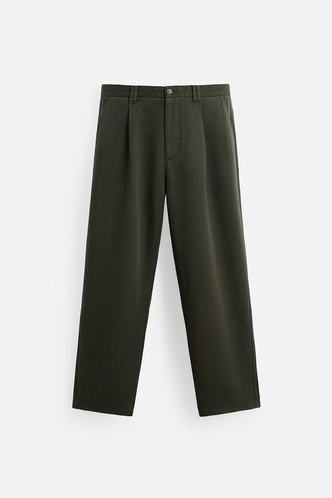 PANTALON LYOCELL PLIS