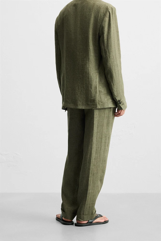 100% LINEN SUIT PANTS