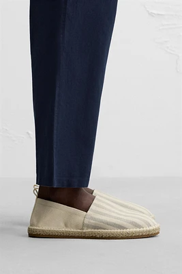ESPADRILLES EN TISSU À RAYURES