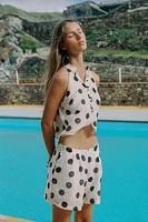 BERMUDA À POIS ET PINCES