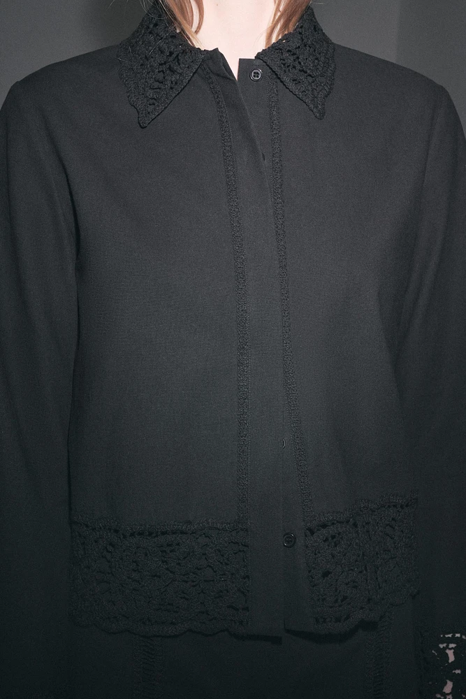 ZW COLLECTION CROCHET SHIRT
