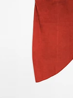 Top long asymétrique en cuir et daim - Limited Edition