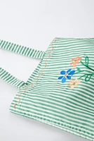 EMBROIDERED FLORAL TOTE BAG