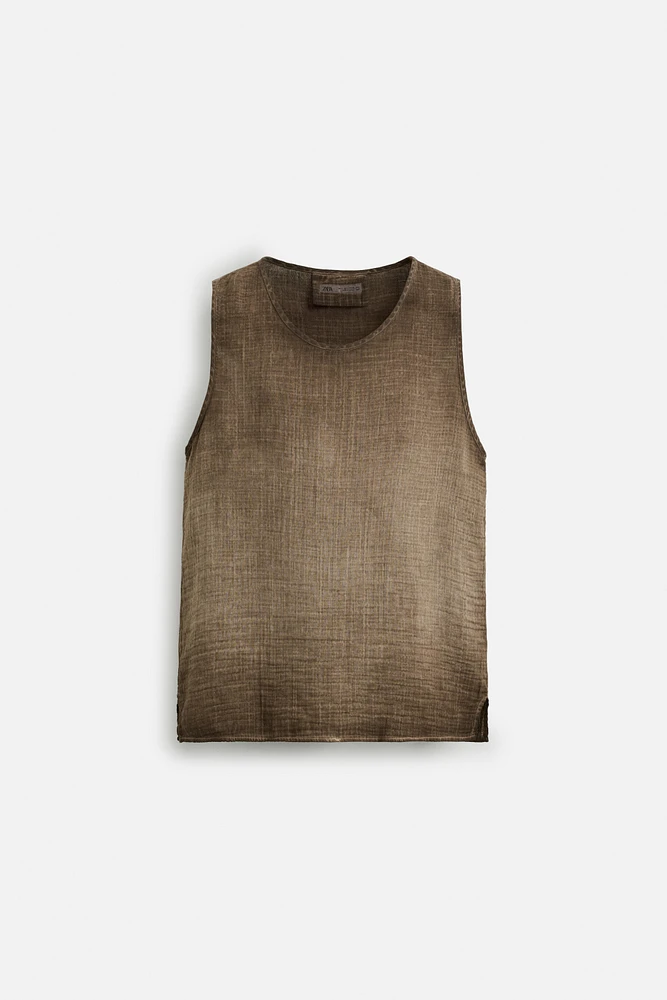 TOP DÉBARDEUR EFFET FROISSÉ