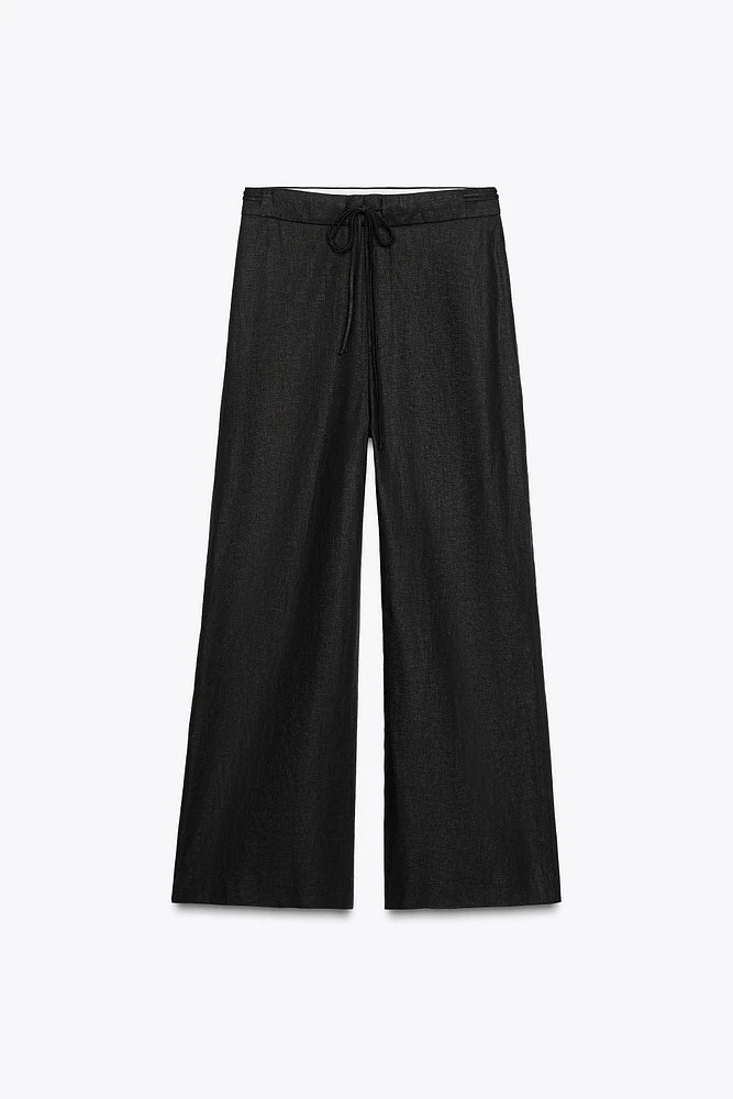PANTALON LARGE AVEC LIN ZW COLLECTION