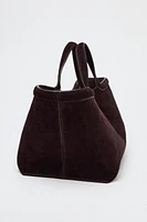 ELONGATED SUEDE SHOPPER