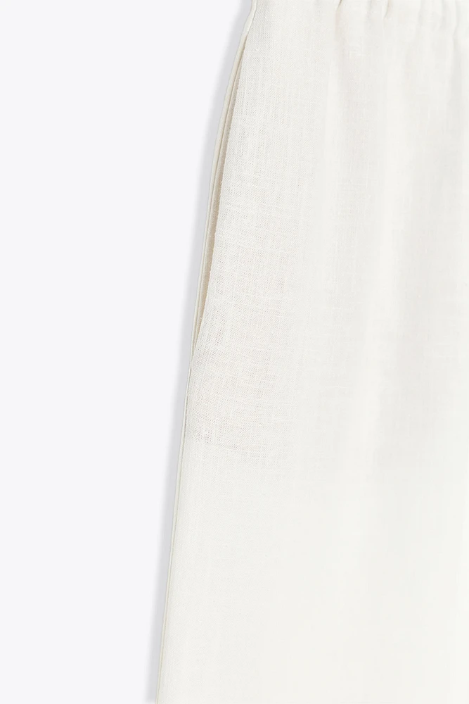 RUSTIC WIDE LEG RAMIE PANTS
