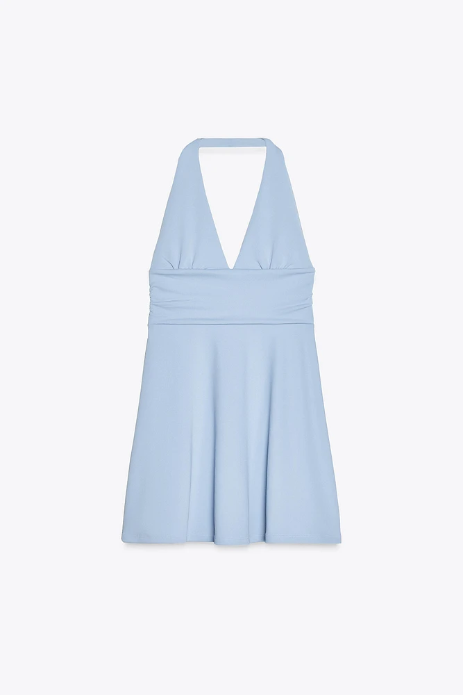 SHORT HALTER DRESS