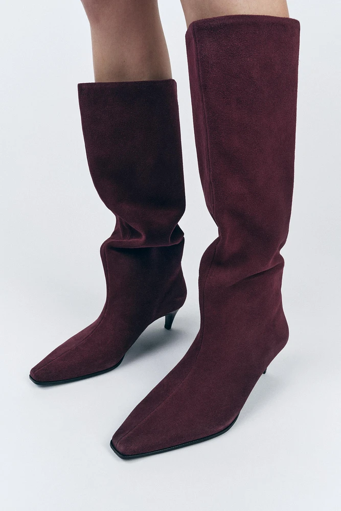 HEELED SUEDE BOOTS