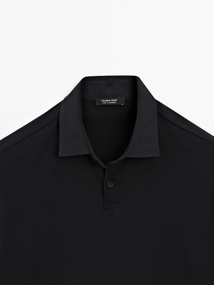 Short sleeve cotton polo shirt