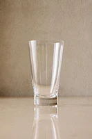 CRYSTALLINE SOFT DRINK TUMBLER WITH A THICK BASE