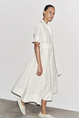 ROBE MIDI EN POPELINE ZW COLLECTION