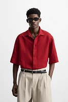 CHEMISE STRUCTURE COTON ET LIN